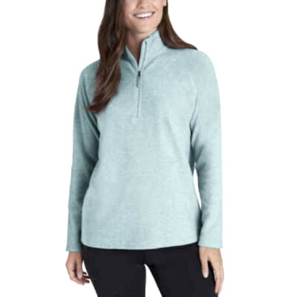 Eddie Bauer Light Blue Half Zip Pullover Soft and Versatile - Picture 1 of 9